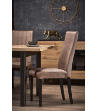 TIAGO KWADRAT stół rozkładany 90-125/90 blat: dąb craft, nogi: czarny (2p1szt)