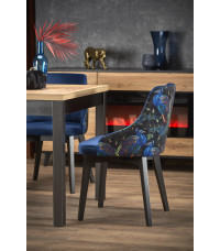 TIAGO KWADRAT stół rozkładany 90-125/90 blat: dąb craft, nogi: czarny (2p1szt)