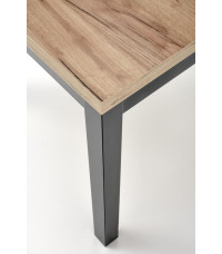 TIAGO KWADRAT stół rozkładany 90-125/90 blat: dąb craft, nogi: czarny (2p1szt)