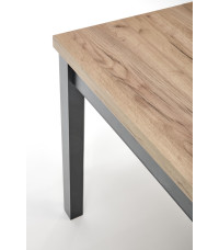TIAGO KWADRAT stół rozkładany 90-125/90 blat: dąb craft, nogi: czarny (2p1szt)