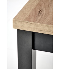 TIAGO KWADRAT stół rozkładany 90-125/90 blat: dąb craft, nogi: czarny (2p1szt)