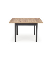 TIAGO KWADRAT stół rozkładany 90-125/90 blat: dąb craft, nogi: czarny (2p1szt)