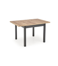 TIAGO KWADRAT stół rozkładany 90-125/90 blat: dąb craft, nogi: czarny (2p1szt)