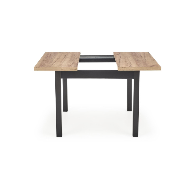 TIAGO KWADRAT stół rozkładany 90-125/90 blat: dąb craft, nogi: czarny (2p1szt)