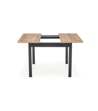 TIAGO KWADRAT stół rozkładany 90-125/90 blat: dąb craft, nogi: czarny (2p1szt)
