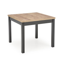 TIAGO KWADRAT stół rozkładany 90-125/90 blat: dąb craft, nogi: czarny (2p1szt)