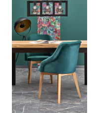 TIAGO stół rozkładany 140-220/80 blat: dąb craft, nogi: czarny (3p1szt)