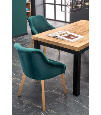 TIAGO stół rozkładany 140-220/80 blat: dąb craft, nogi: czarny (3p1szt)