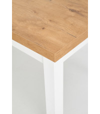 TIAGO stół rozkładany 140-220/80 blat: dąb lancelot, nogi: biały (3p1szt)