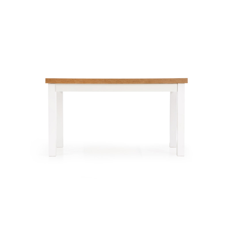 TIAGO stół rozkładany 140-220/80 blat: dąb lancelot, nogi: biały (3p1szt)