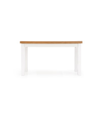 TIAGO stół rozkładany 140-220/80 blat: dąb lancelot, nogi: biały (3p1szt)