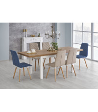 TIAGO stół rozkładany 140-220/80 blat: dąb lancelot, nogi: biały (3p1szt)