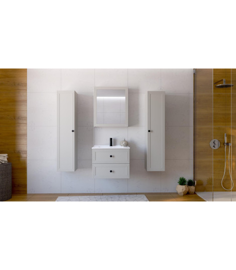TORETO Szafka lustrzana 70x60/1D (MDF ramiak) cashmere (1p1szt)