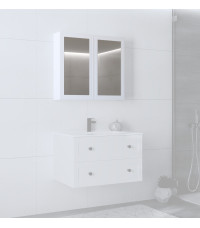 TORETO Szafka lustrzana 70x80/2D (MDF ramiak) biały (1p1szt) TORETO Szafka lustrzana 70x80/2D (MDF ramiak) biały (1p1szt)