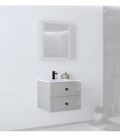 TORETO Szafka pod umywalkę 60/2S (MDF ramiak) cashmere (1p1szt)