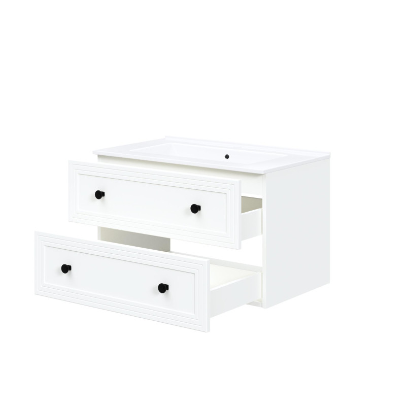 TORETO Szafka pod umywalkę 80/2S (MDF ramiak) biały (1p1szt) TORETO Szafka pod umywalkę 80/2S (MDF ramiak) biały (1p1szt)