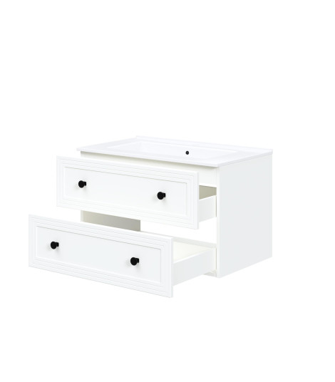 TORETO Szafka pod umywalkę 80/2S (MDF ramiak) biały (1p1szt)