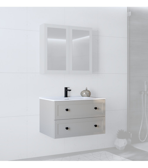 TORETO Szafka pod umywalkę 80/2S (MDF ramiak) cashmere (1p1szt)