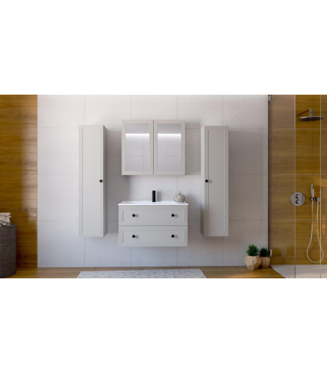 TORETO Szafka pod umywalkę 80/2S (MDF ramiak) cashmere (1p1szt)