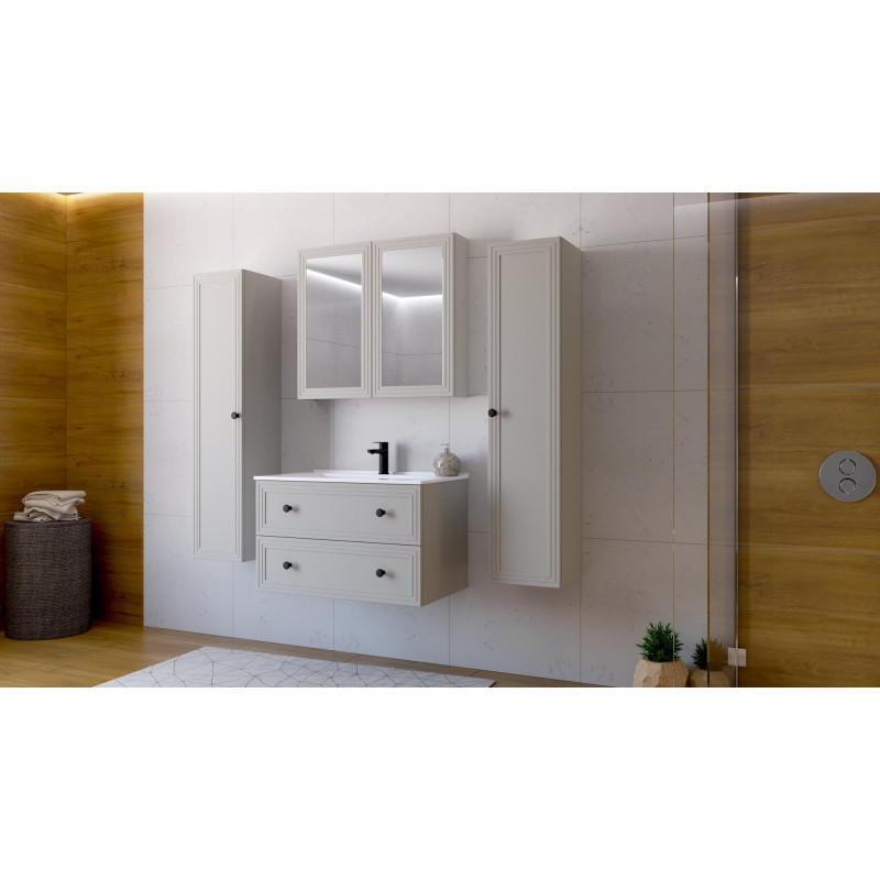 TORETO Szafka pod umywalkę 80/2S (MDF ramiak) cashmere (1p1szt) TORETO Szafka pod umywalkę 80/2S (MDF ramiak) cashmere (1p1szt)
