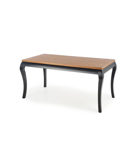 WINDSOR stół rozkładany 160-240x90x76 cm kolor ciemny dąb/czarny (2p1szt)