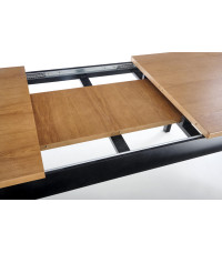 WINDSOR stół rozkładany 160-240x90x76 cm kolor ciemny dąb/czarny (2p1szt)