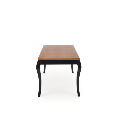 WINDSOR stół rozkładany 160-240x90x76 cm kolor ciemny dąb/czarny (2p1szt)
