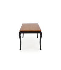 WINDSOR stół rozkładany 160-240x90x76 cm kolor ciemny dąb/czarny (2p1szt)