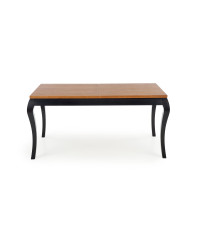 WINDSOR stół rozkładany 160-240x90x76 cm kolor ciemny dąb/czarny (2p1szt)