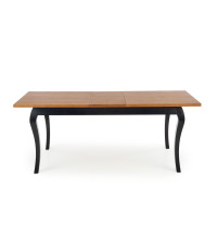 WINDSOR stół rozkładany 160-240x90x76 cm kolor ciemny dąb/czarny (2p1szt)