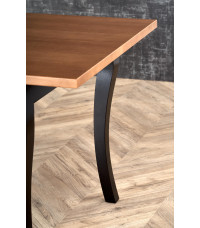 WINDSOR stół rozkładany 160-240x90x76 cm kolor ciemny dąb/czarny (2p1szt)