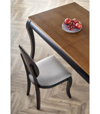 WINDSOR stół rozkładany 160-240x90x76 cm kolor ciemny dąb/czarny (2p1szt)