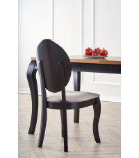 WINDSOR stół rozkładany 160-240x90x76 cm kolor ciemny dąb/czarny (2p1szt)