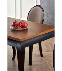 WINDSOR stół rozkładany 160-240x90x76 cm kolor ciemny dąb/czarny (2p1szt)