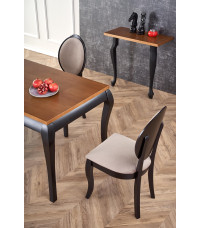 WINDSOR stół rozkładany 160-240x90x76 cm kolor ciemny dąb/czarny (2p1szt)