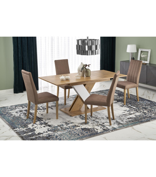 XARELTO stół rozkładany dąb lancelot - biały (2p1szt)