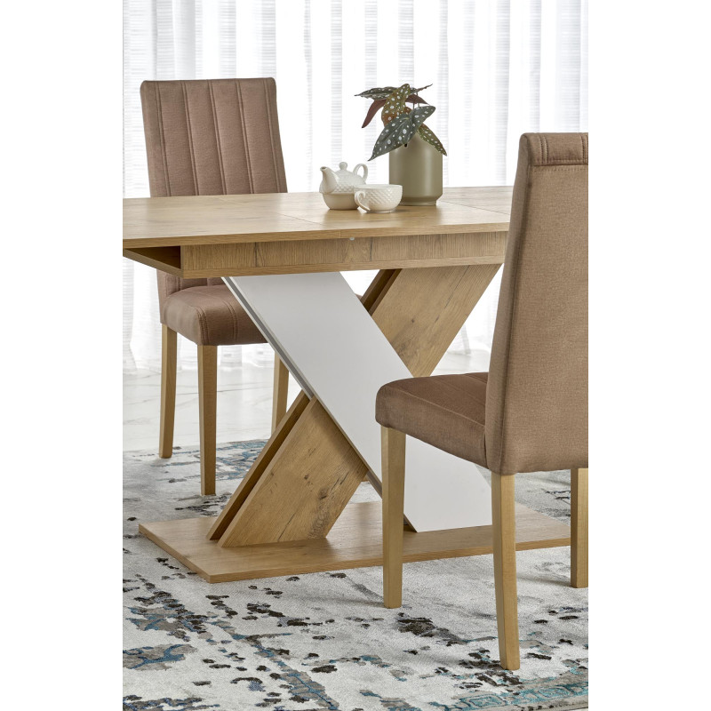 XARELTO stół rozkładany dąb lancelot - biały (2p1szt)