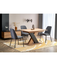 XARELTO stół rozkładany dąb wotan - czarny (2p1szt)