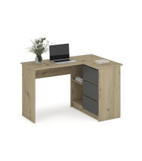 BEGA biurko, dąb artisan / grafitowy (2p1szt)