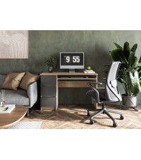 CINO biurko, dąb artisan / grafitowy (2p1szt)