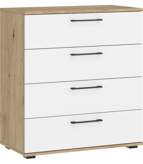 FLEX system szaf modułowych - KOMODA KM-1 dąb artisan/biały (1P1SZT)