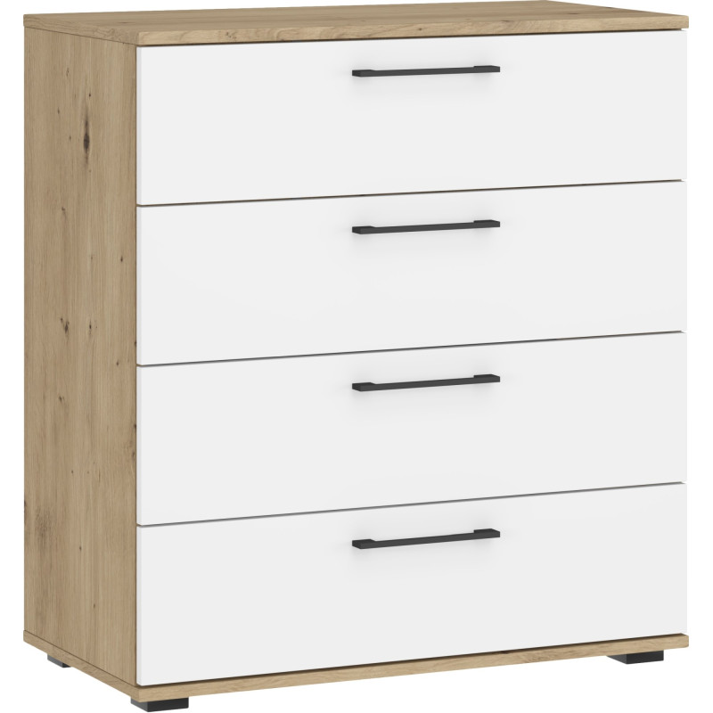 FLEX system szaf modułowych - KOMODA KM-1 dąb artisan/biały (1P1SZT)