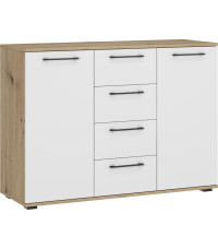 FLEX system szaf modułowych - KOMODA KM-2 dąb artisan/biały (2P1SZT)