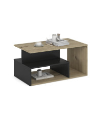 IVA ława, dąb artisan / czarny (1p1szt)