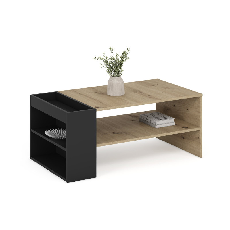 MURCIA ława, dąb artisan / czarny (1p1szt)