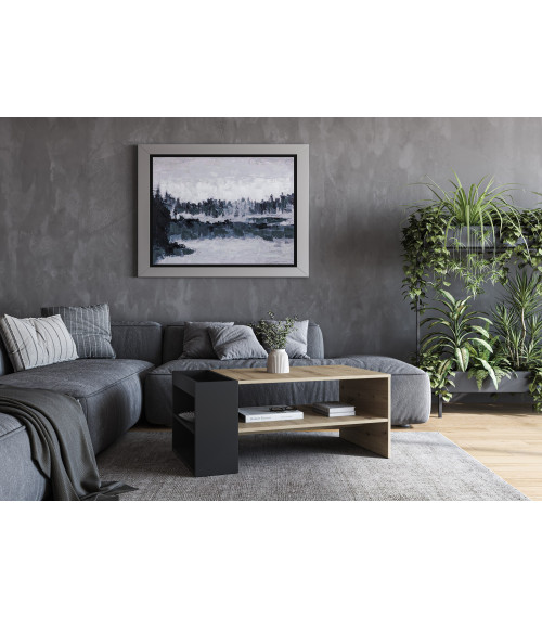 MURCIA ława, dąb artisan / czarny (1p1szt)