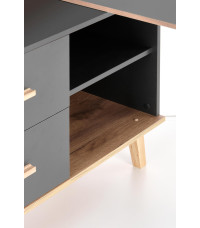 SERGIO XL biurko antracyt / d.wotan (2p1szt)