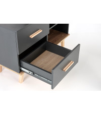 SERGIO biurko antracyt / d.wotan (2p1szt)