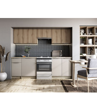 TATIANA 240 kuchnia zestaw korpus: dąb sonoma, front: orzech/kaszmir (10p1szt)