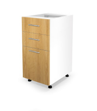 VENTO D3S-40/82 szafka dolna z szufladami, mechanizm Hettich front: dąb miodowy (1p1szt)